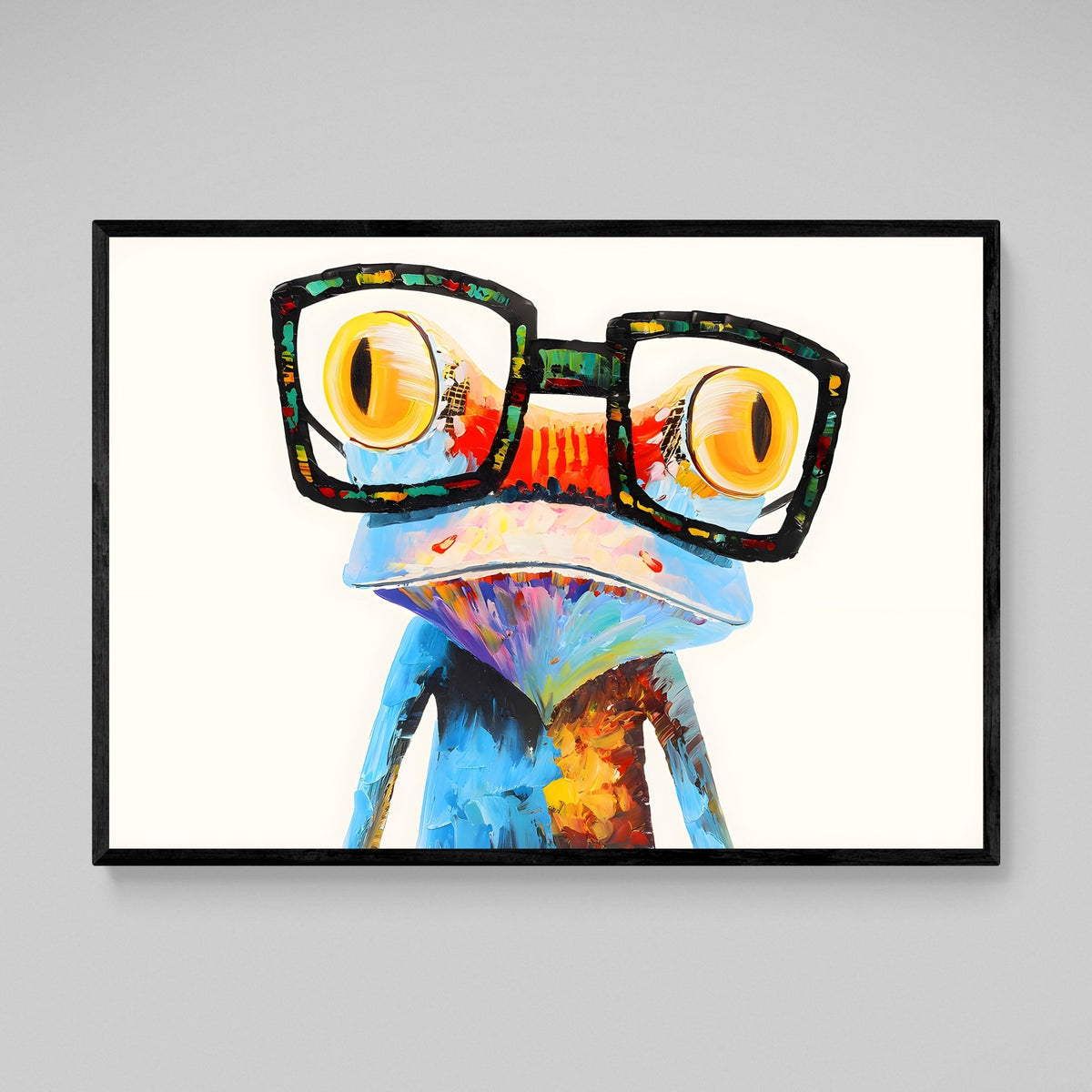 Frog With Glasses - The Trendy Art