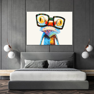 Frog With Glasses - The Trendy Art