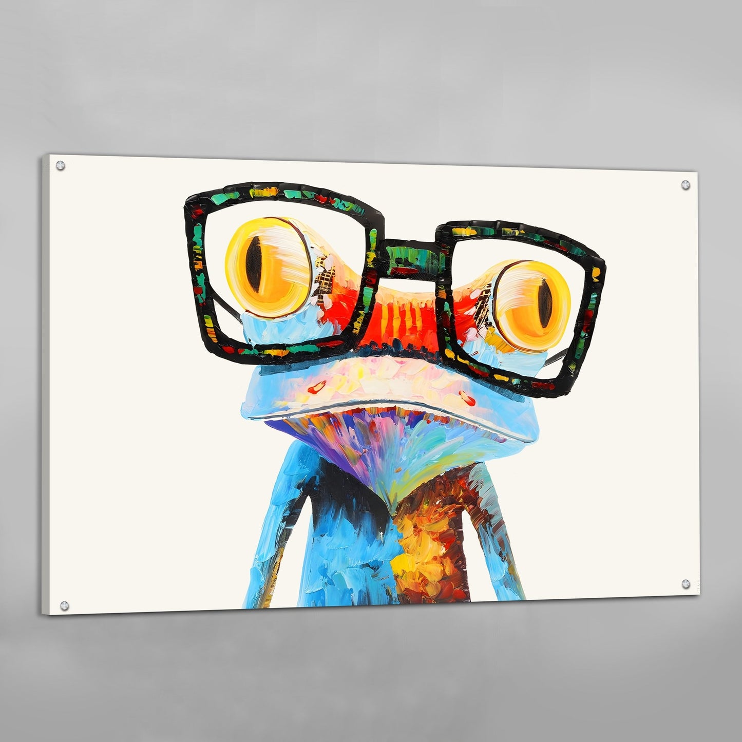 Frog With Glasses - The Trendy Art