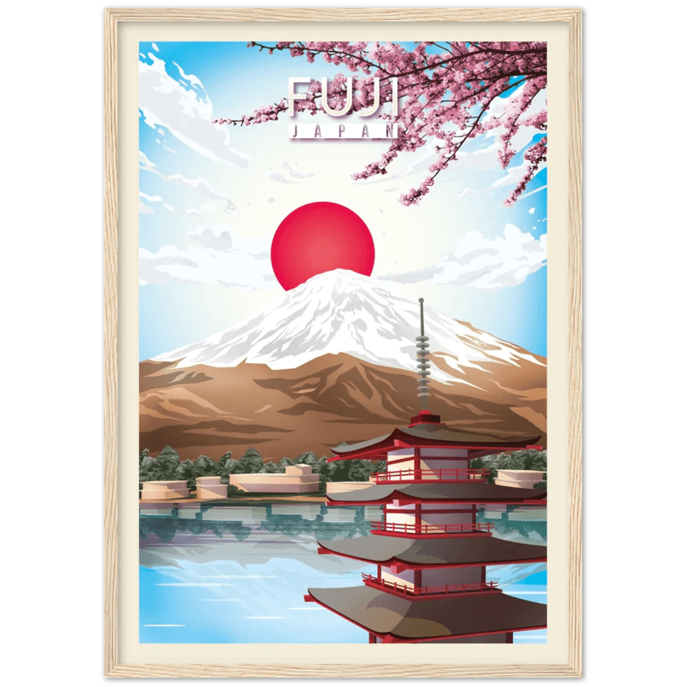Mount Fuji Retro Wall Art - The Trendy Art