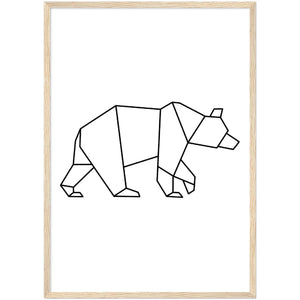 Geometric Bear Wall Art - The Trendy Art
