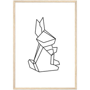 Geometric Bunny Wall Art - The Trendy Art