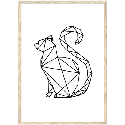 Geometric Cat Wall Art - The Trendy Art