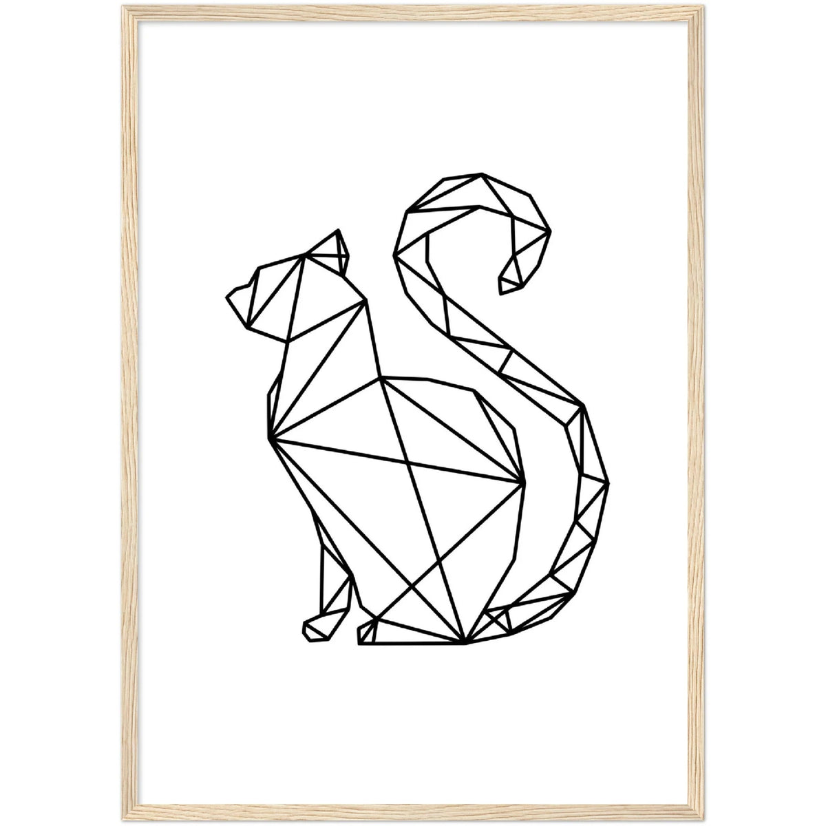 Geometric Cat Wall Art - The Trendy Art