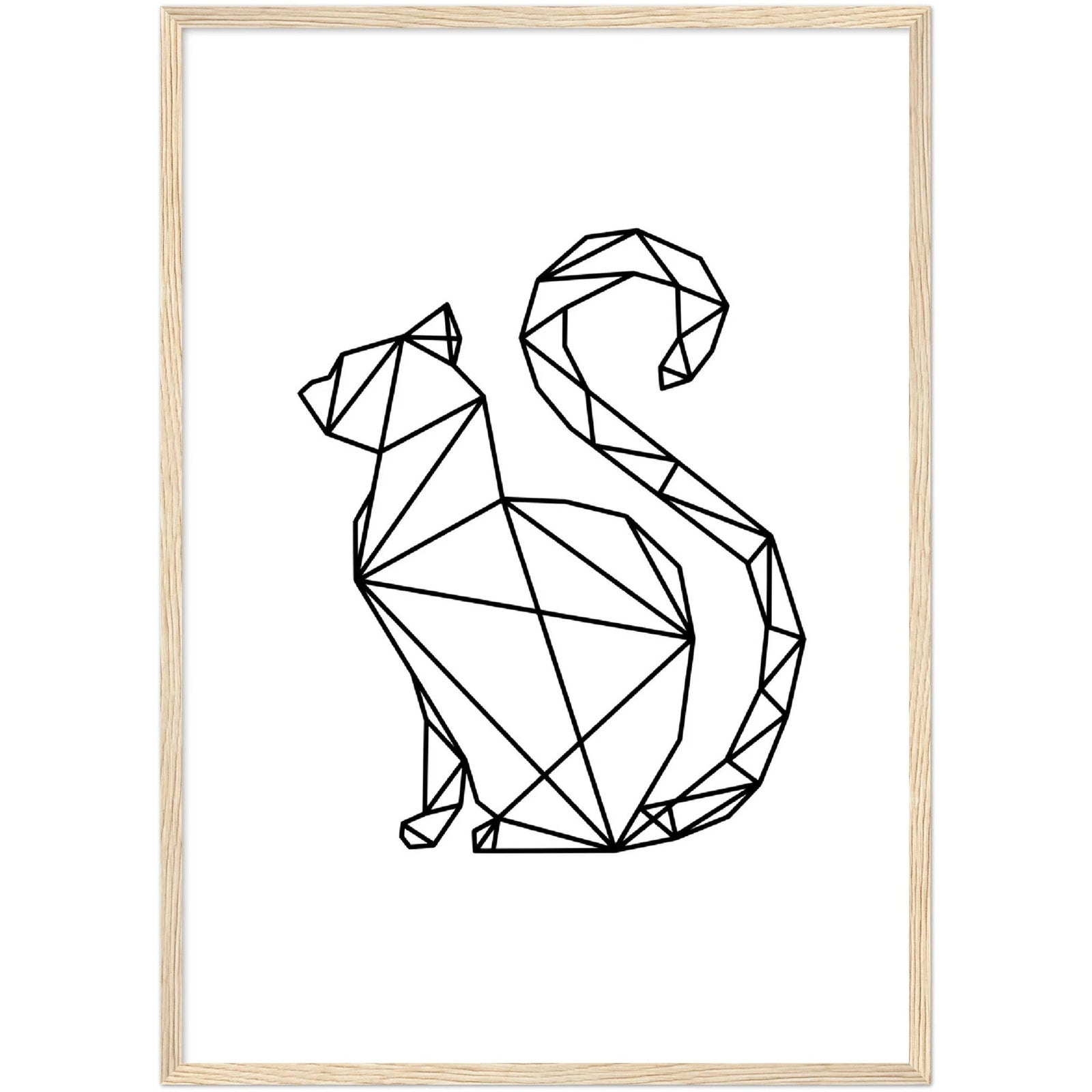 Geometric Cat Wall Art - The Trendy Art