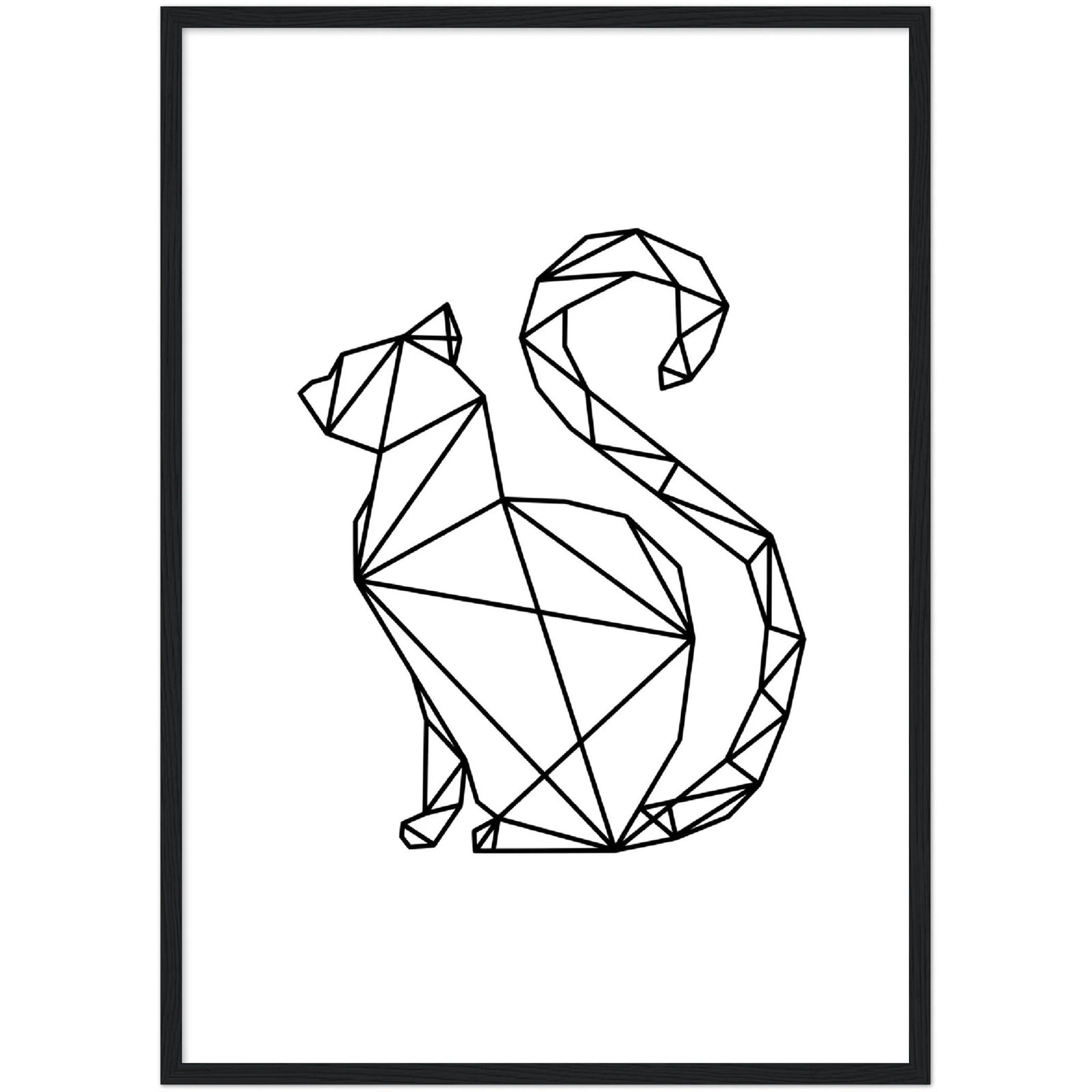 Geometric Cat Wall Art - The Trendy Art