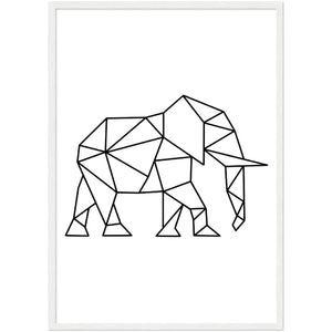 Geometric Elephant Wall Art - The Trendy Art