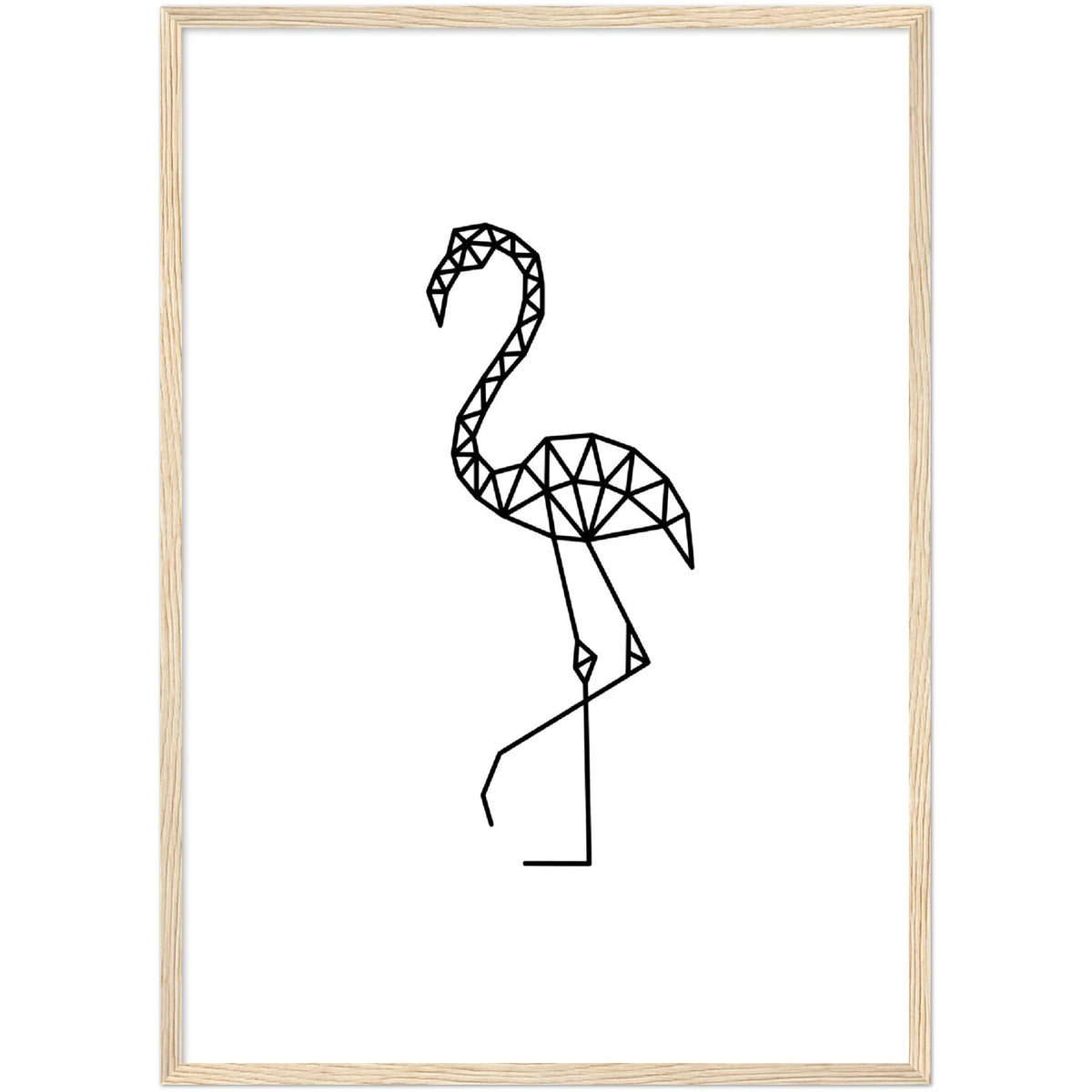 Geometric Flamingo Wall Art - The Trendy Art
