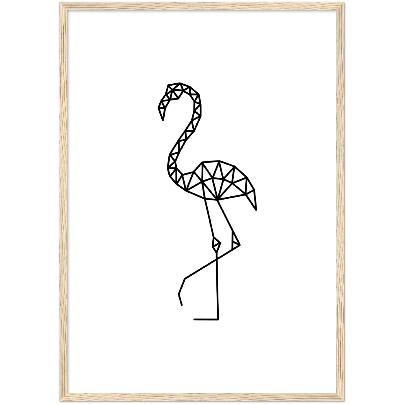 Geometric Flamingo Wall Art - The Trendy Art
