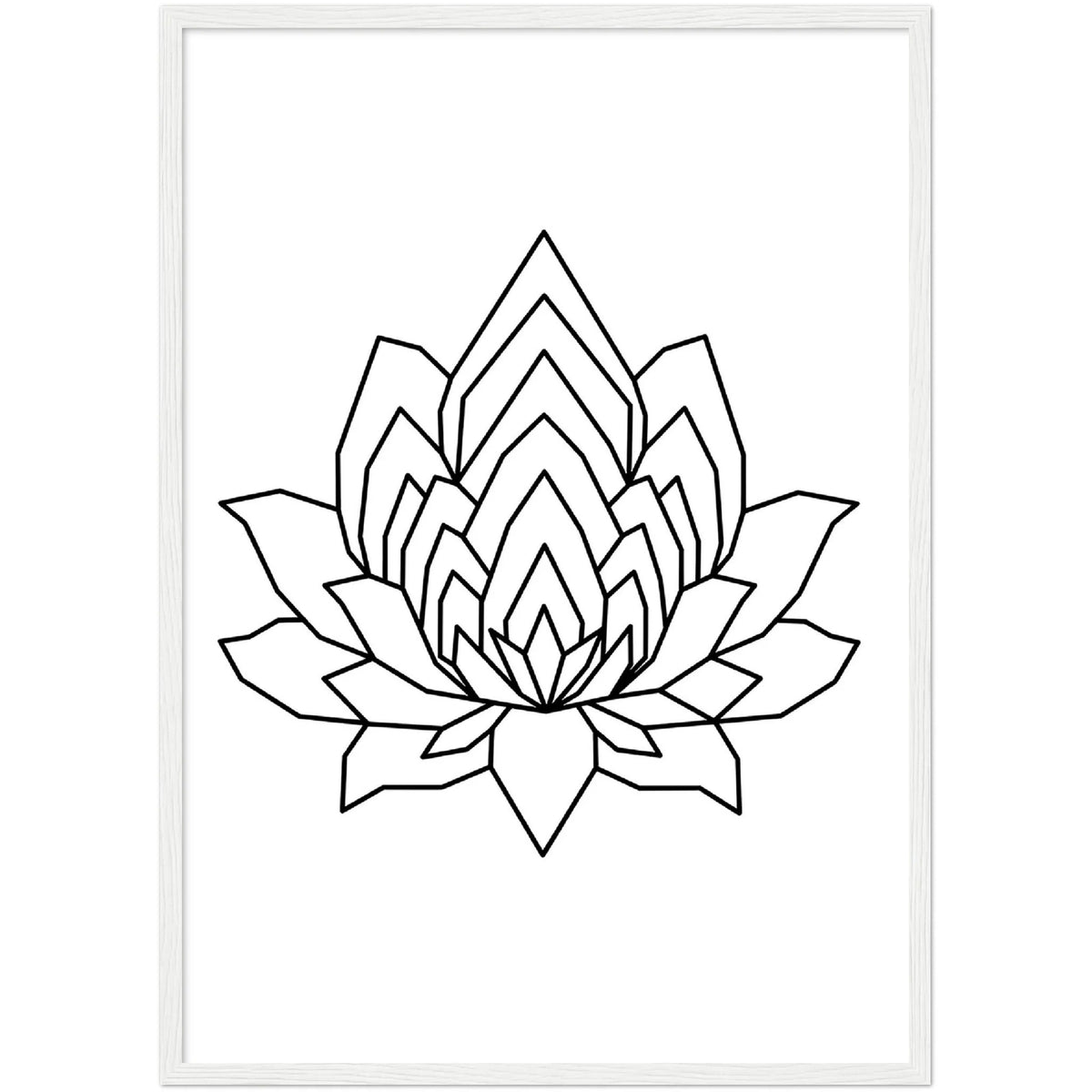Geometric Lotus Wall Art - The Trendy Art