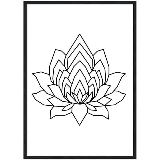 Geometric Lotus Wall Art - The Trendy Art