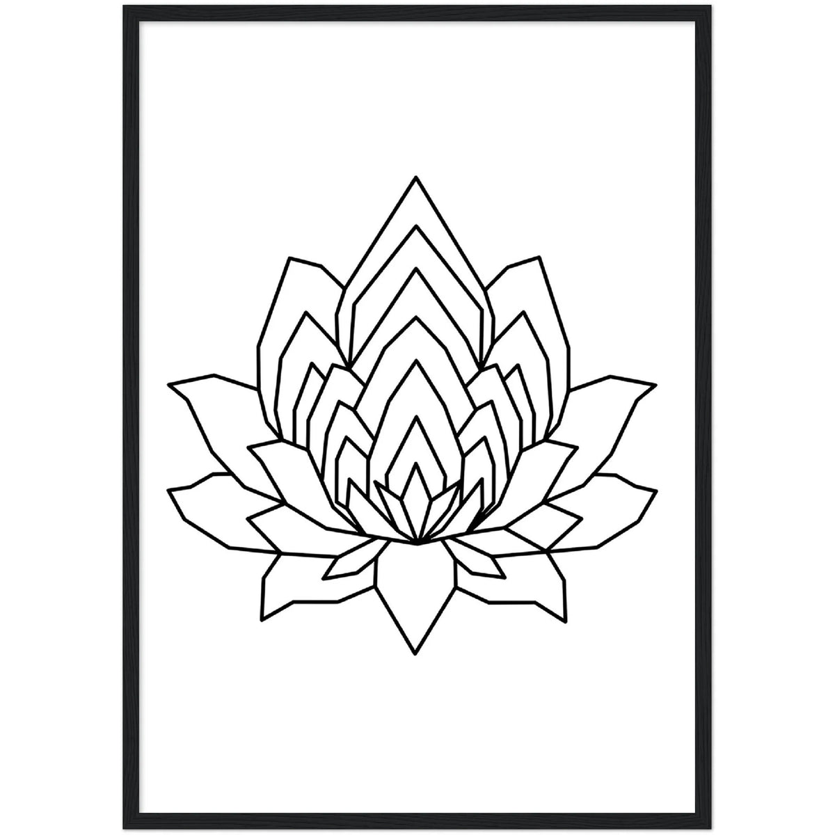 Geometric Lotus Wall Art - The Trendy Art