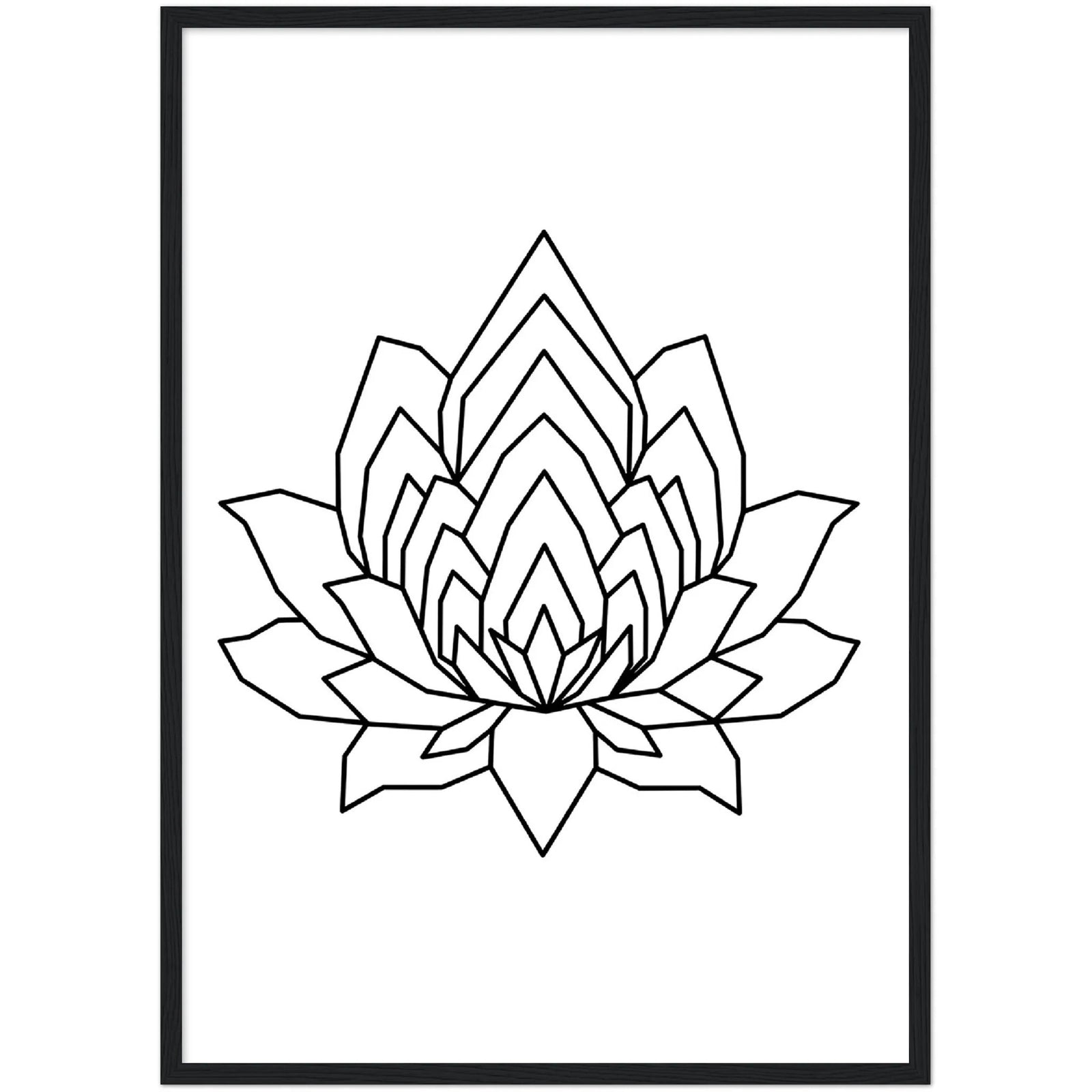 Geometric Lotus Wall Art - The Trendy Art