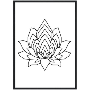 Geometric Lotus Wall Art - The Trendy Art