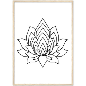 Geometric Lotus Wall Art - The Trendy Art