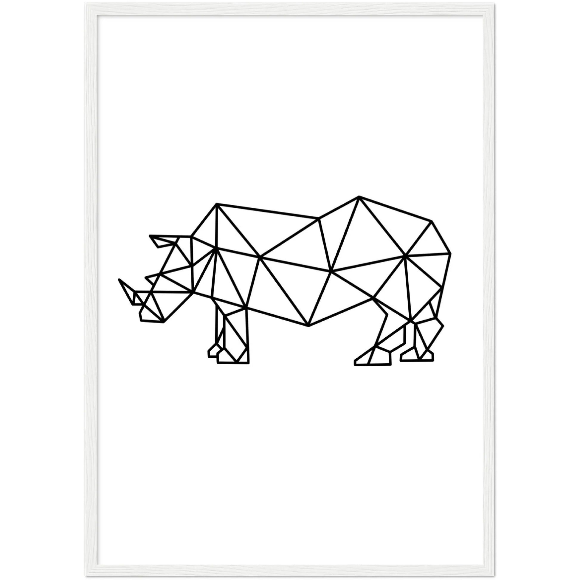 Geometric Rhinoceros Wall Art - The Trendy Art