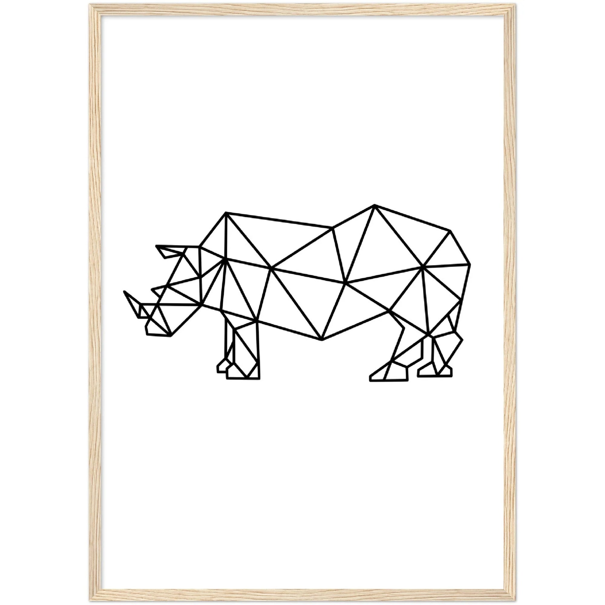 Geometric Rhinoceros Wall Art - The Trendy Art