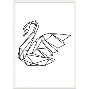 Geometric Swan Wall Art - The Trendy Art