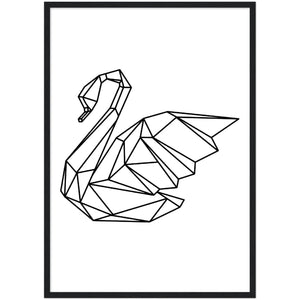 Geometric Swan Wall Art - The Trendy Art