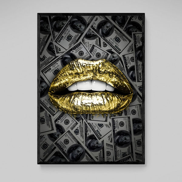 Hand Crafted, Wall Decor, Louis Vuitton Glitter Lips Painting