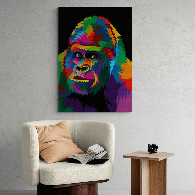 Gorilla Pop Art Canvas | The Trendy Art