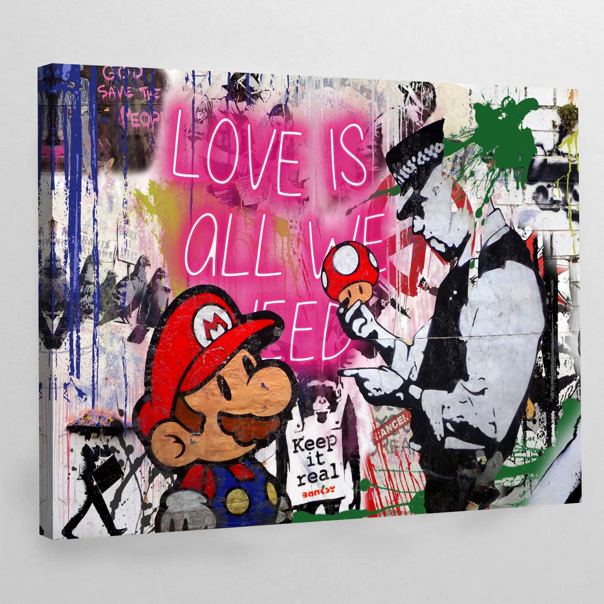 Graffiti Bansky Wall Art - The Trendy Art