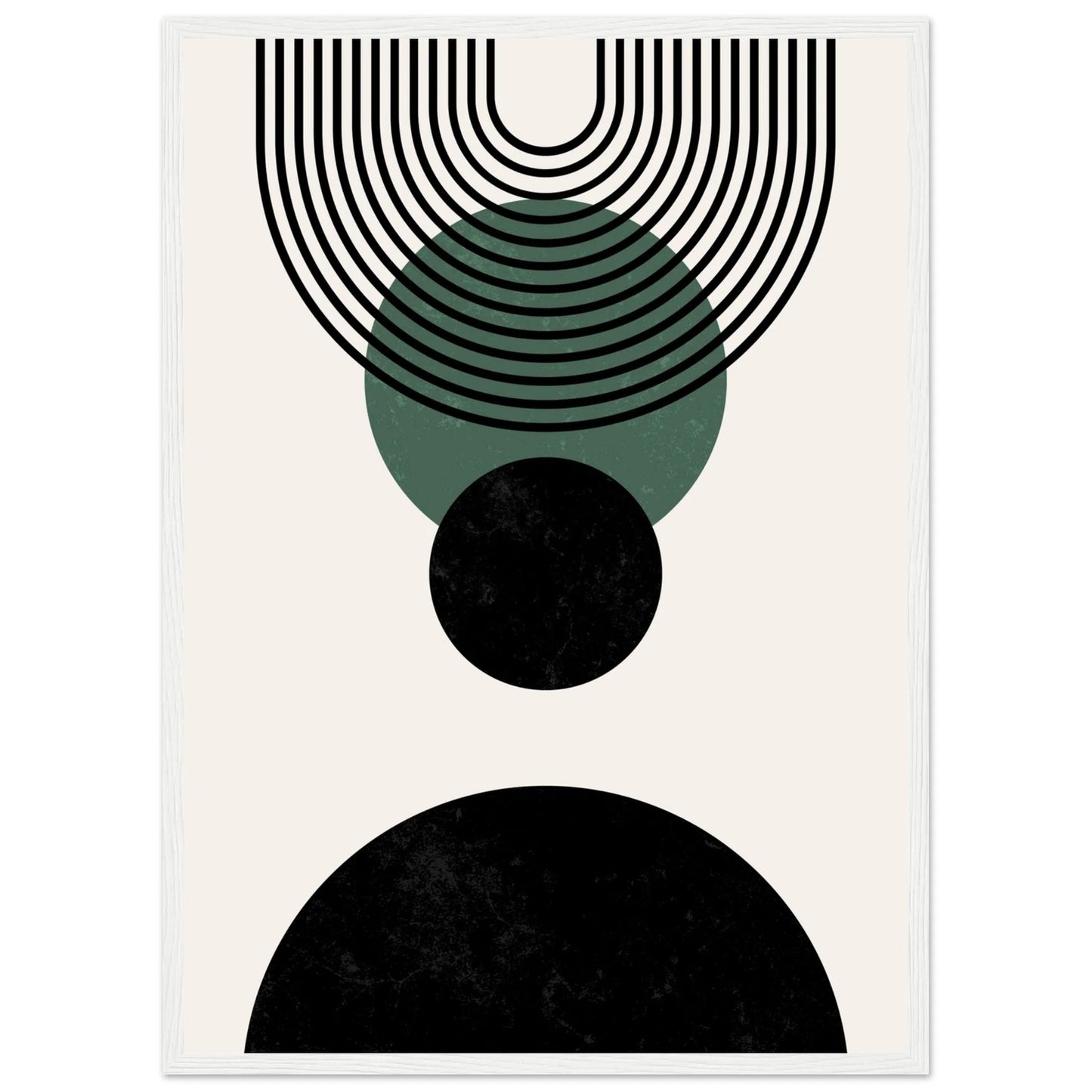 Green And Black Minimalist Wall Art - The Trendy Art