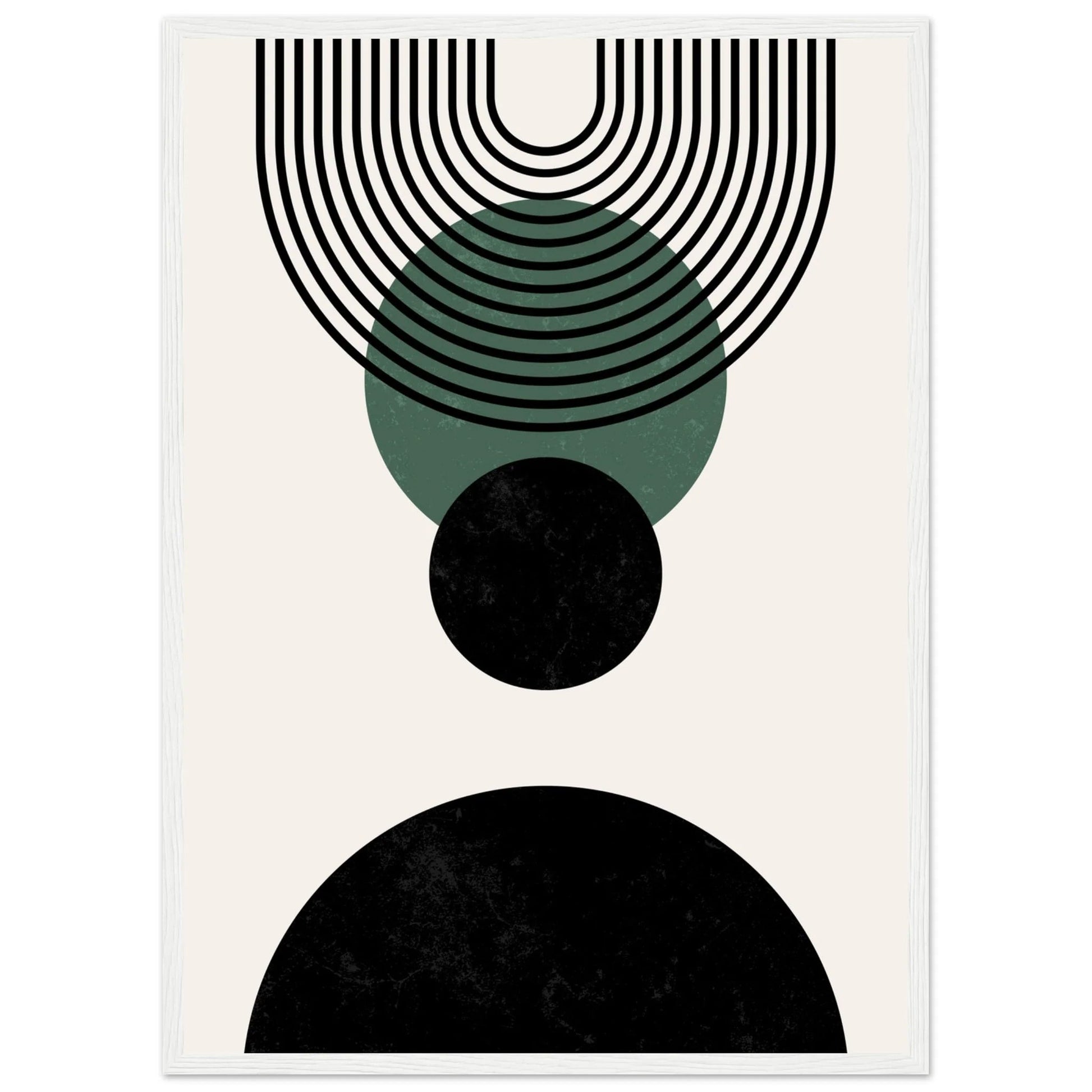 Green And Black Minimalist Wall Art - The Trendy Art