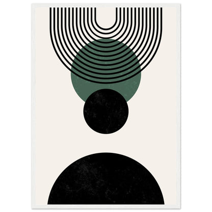 Green And Black Minimalist Wall Art - The Trendy Art