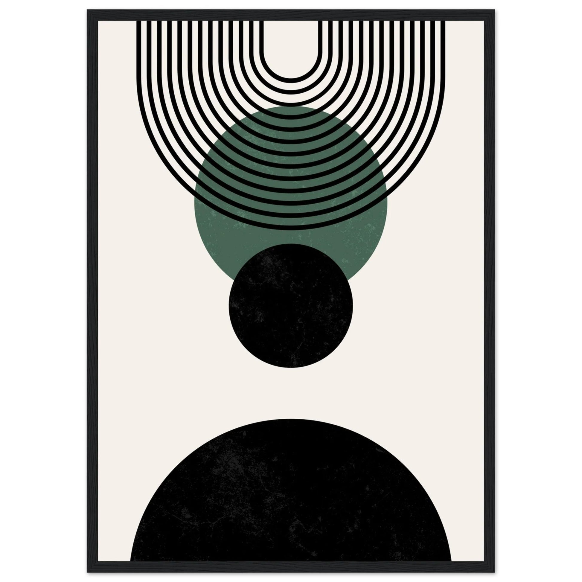 Green And Black Minimalist Wall Art - The Trendy Art