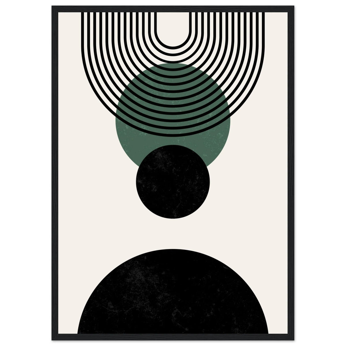 Green And Black Minimalist Wall Art - The Trendy Art