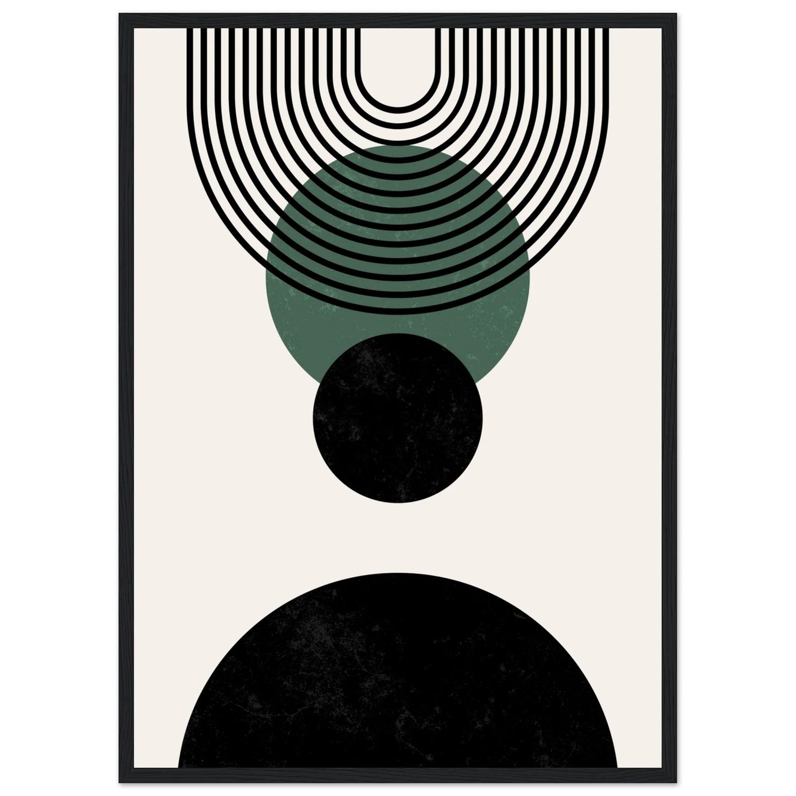 Green And Black Minimalist Wall Art - The Trendy Art