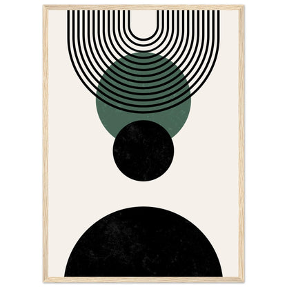 Green And Black Minimalist Wall Art - The Trendy Art