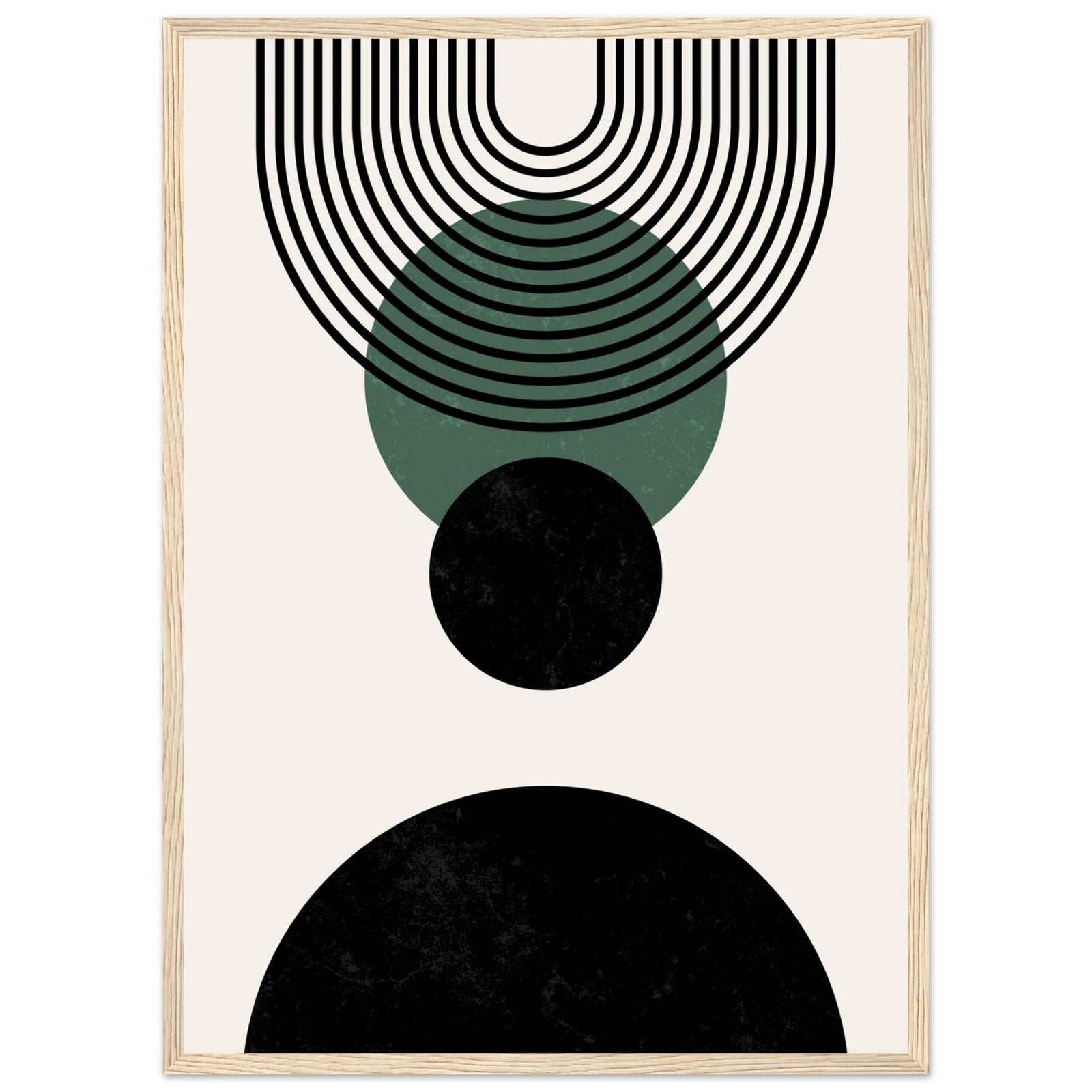 Green And Black Minimalist Wall Art - The Trendy Art