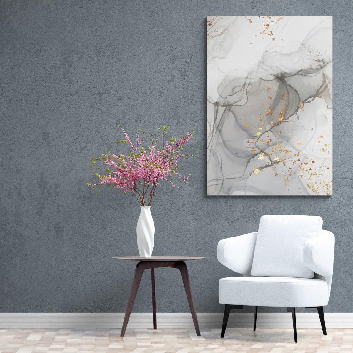 Grey Marble Wall Art - The Trendy Art