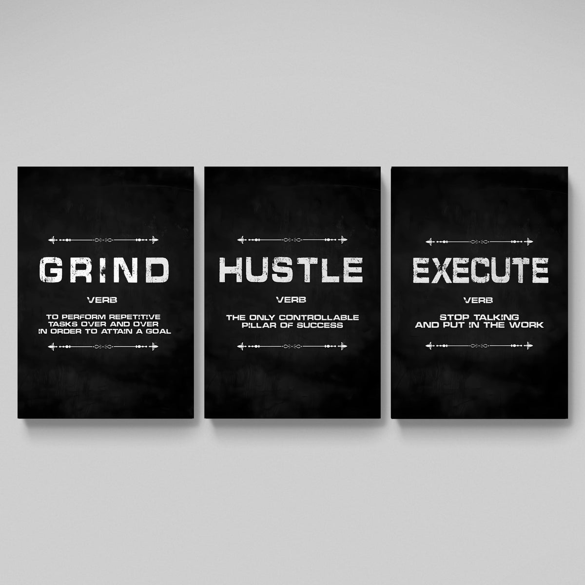 Grind Hustle Execution Wall Art - The Trendy Art