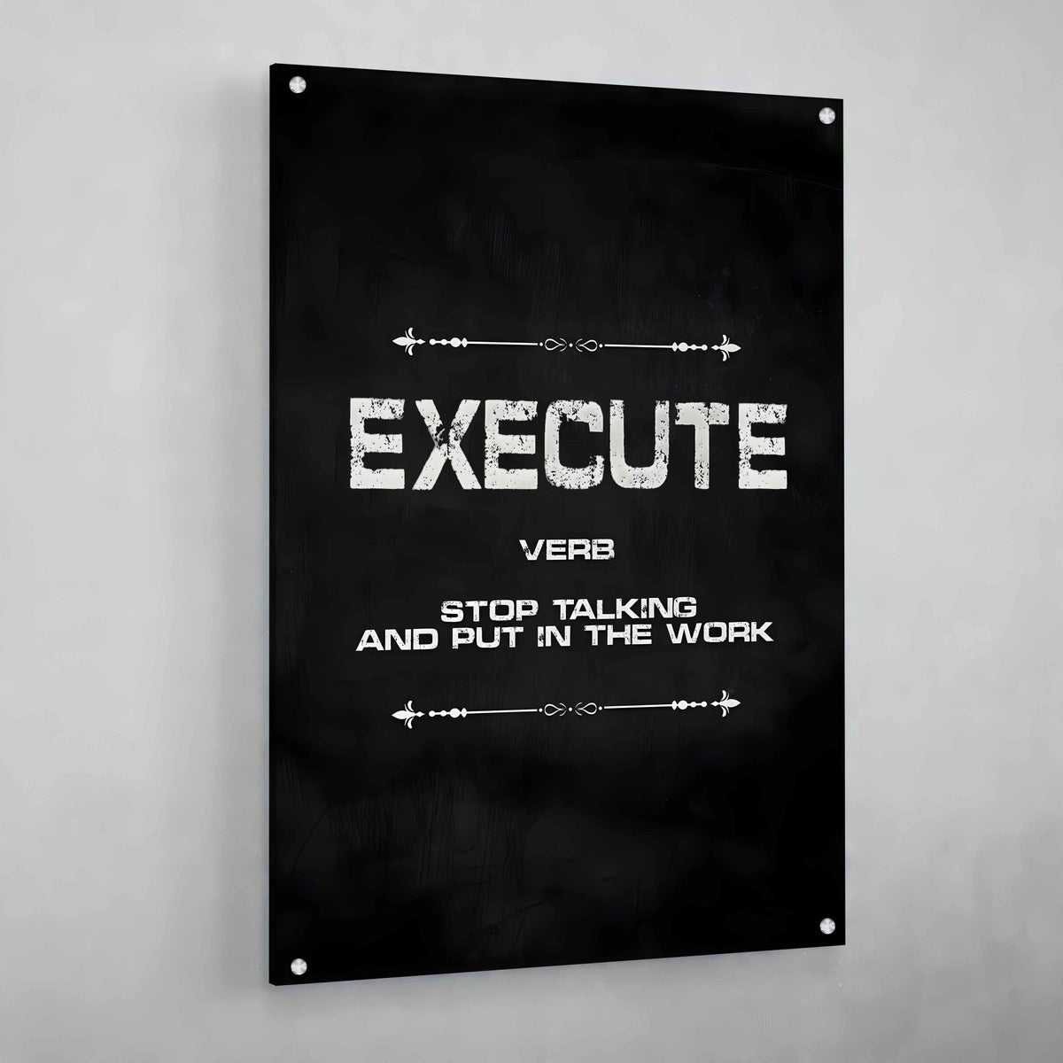 Grind Hustle Execution Wall Art - The Trendy Art