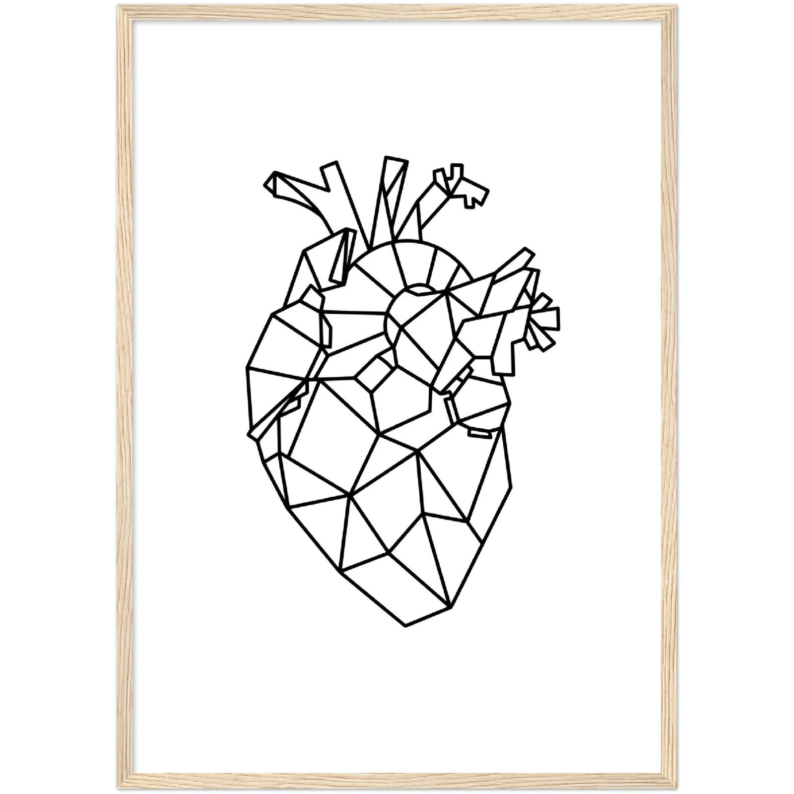 Heart Geometric Wall Art - The Trendy Art