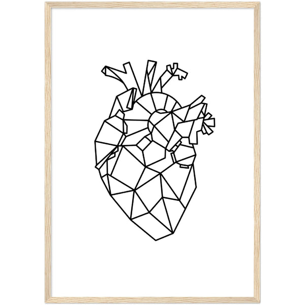 Heart Geometric Wall Art | The Trendy Art