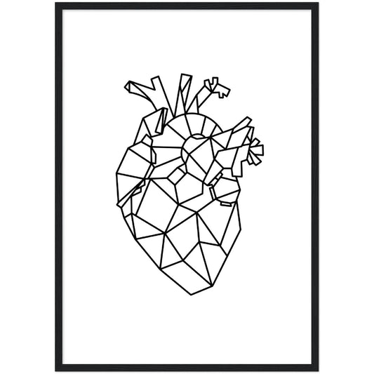 Heart Geometric Wall Art - The Trendy Art