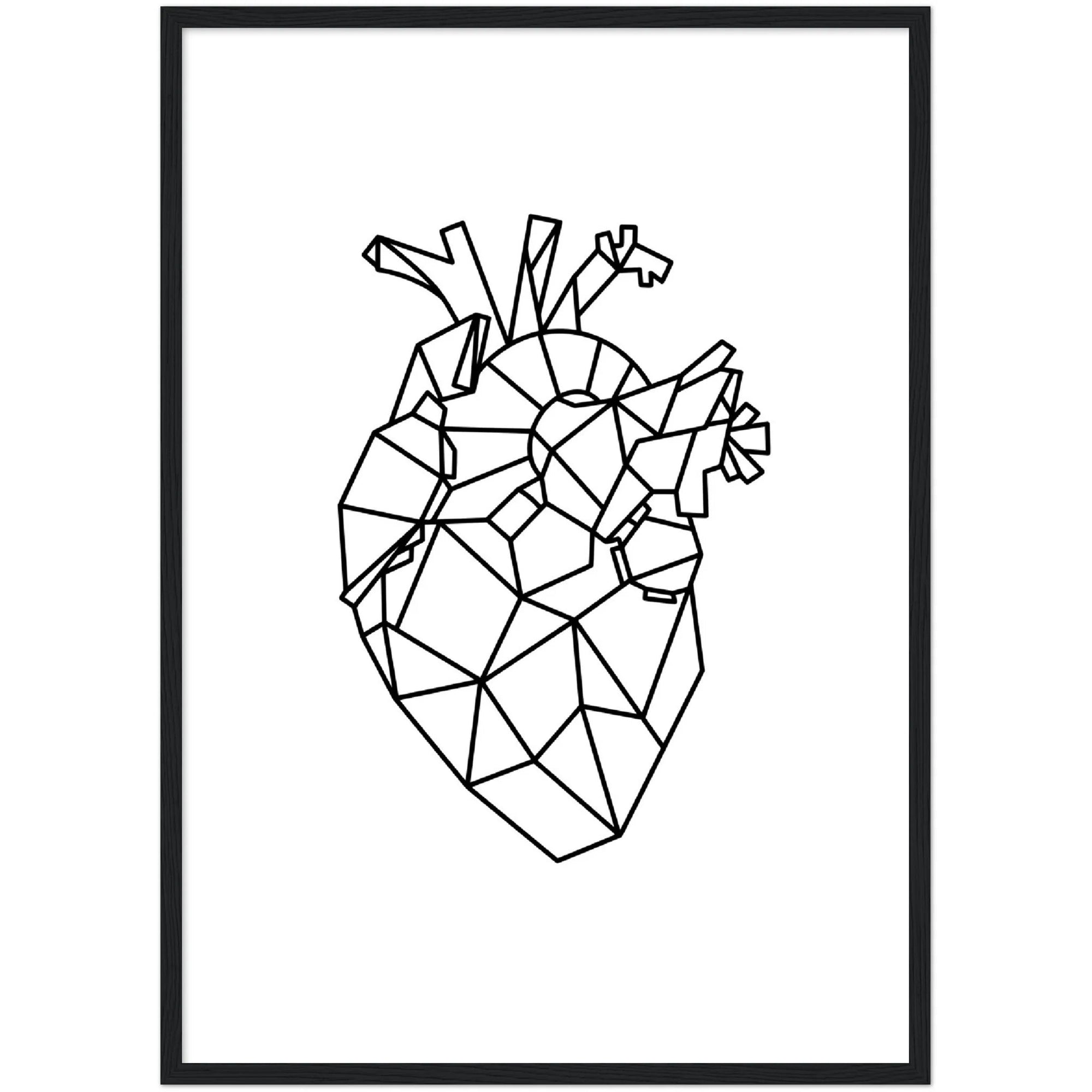 Heart Geometric Wall Art - The Trendy Art