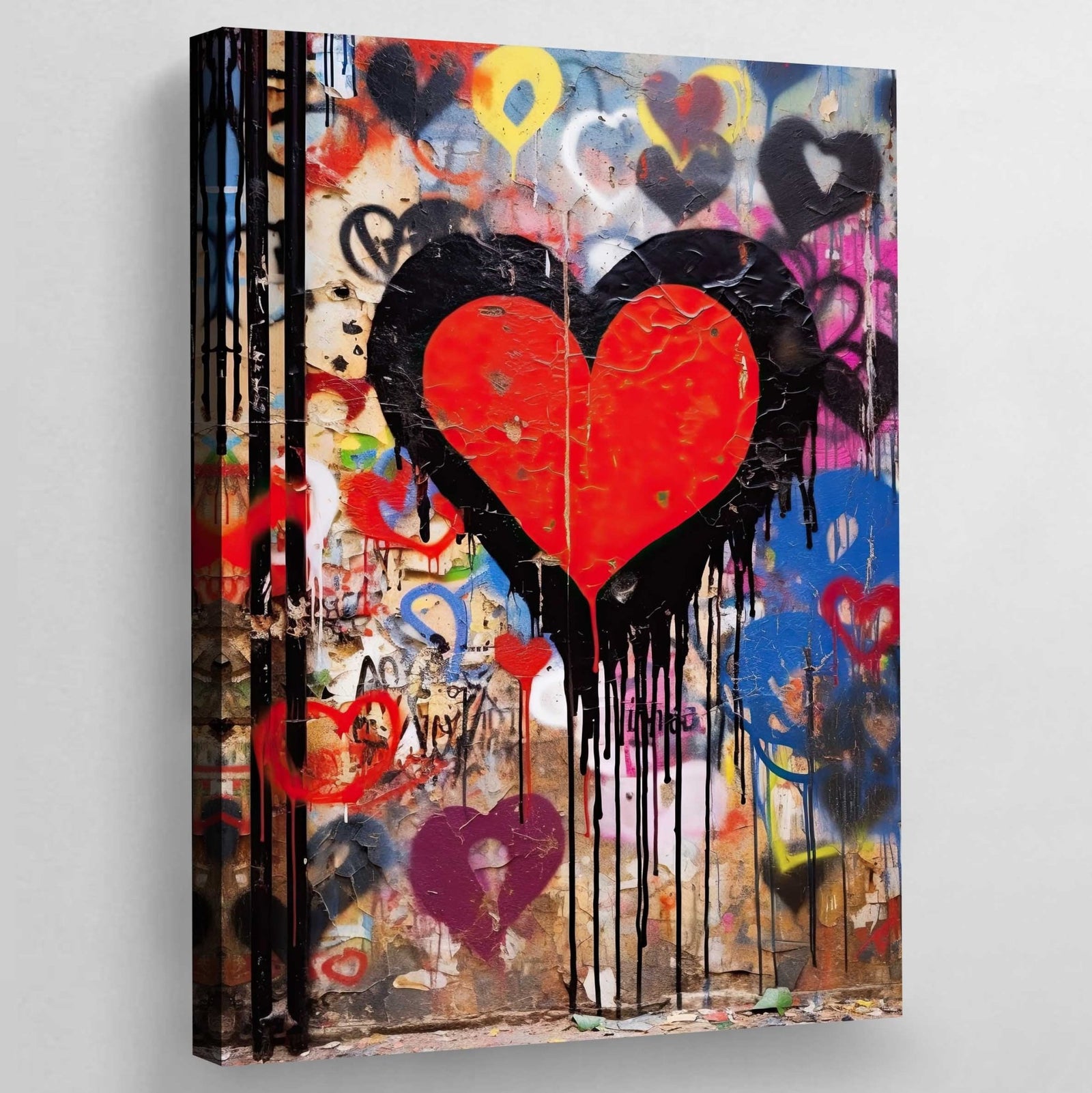 Heart Graffiti Wall Art - The Trendy Art