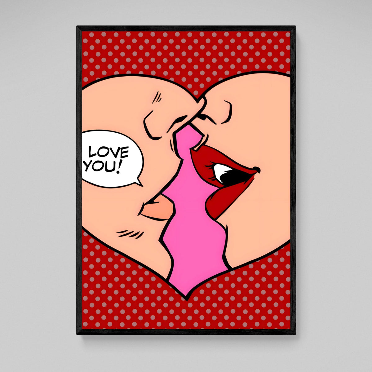 Heart Pop Art Canvas - The Trendy Art