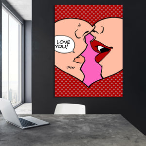 Heart Pop Art Canvas - The Trendy Art