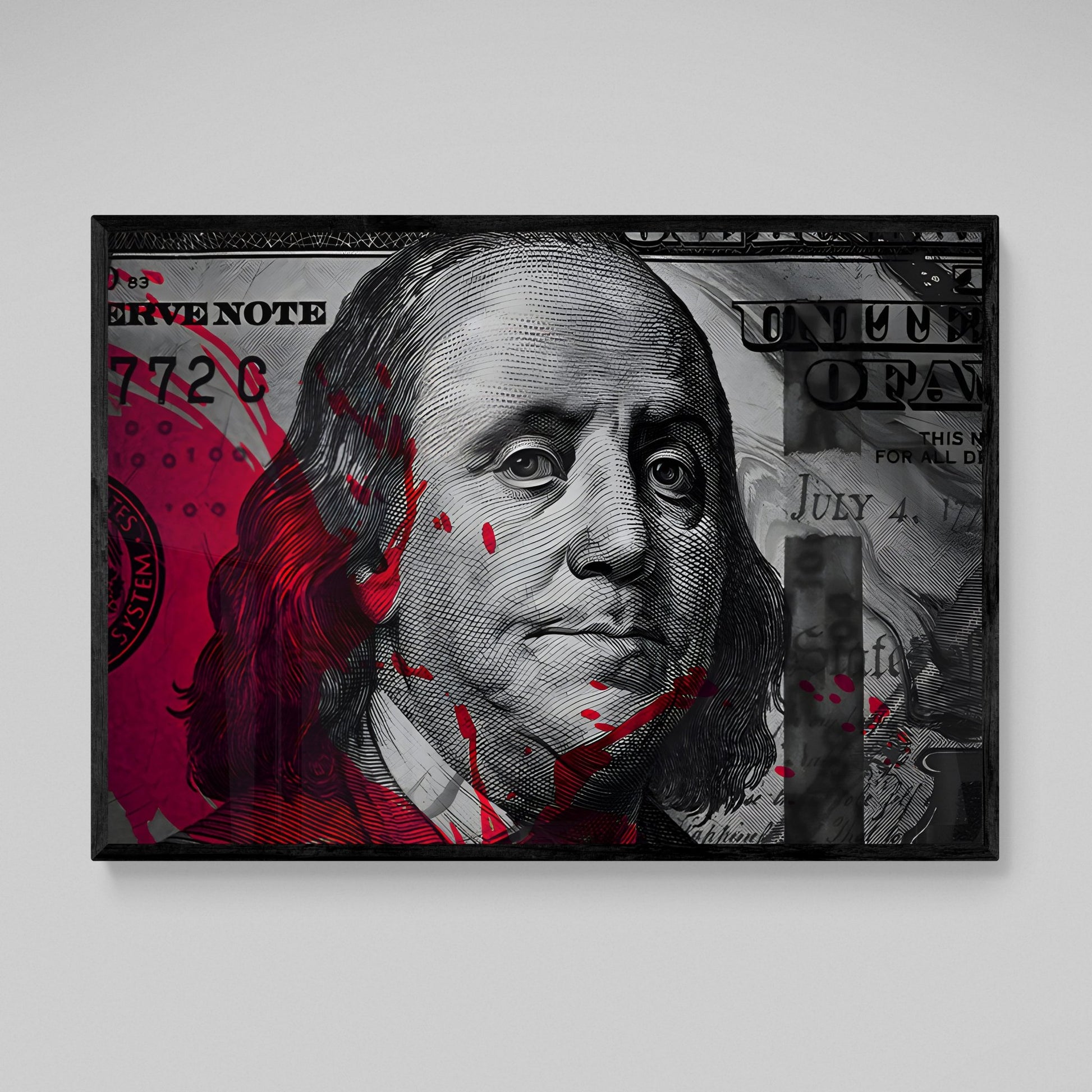 Hundred Dollar Bill Wall Art - The Trendy Art