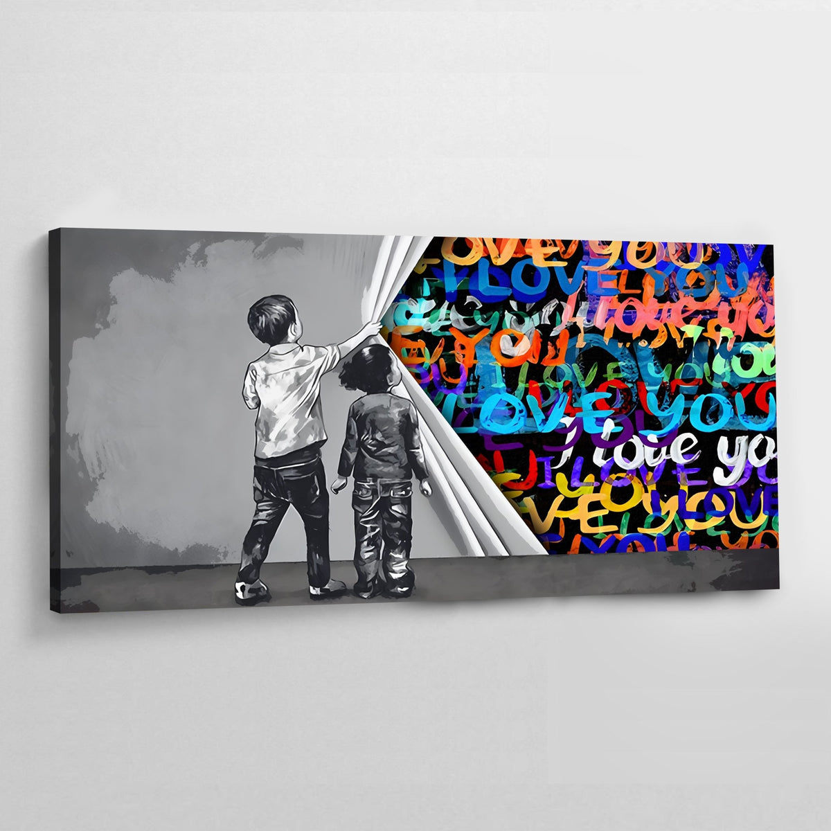I Love You Graffiti Wall Art - The Trendy Art