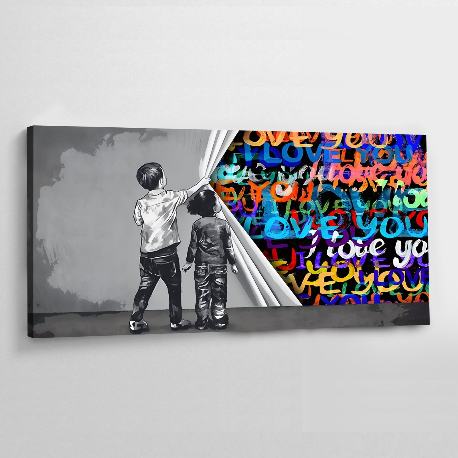 I Love You Graffiti Wall Art - The Trendy Art