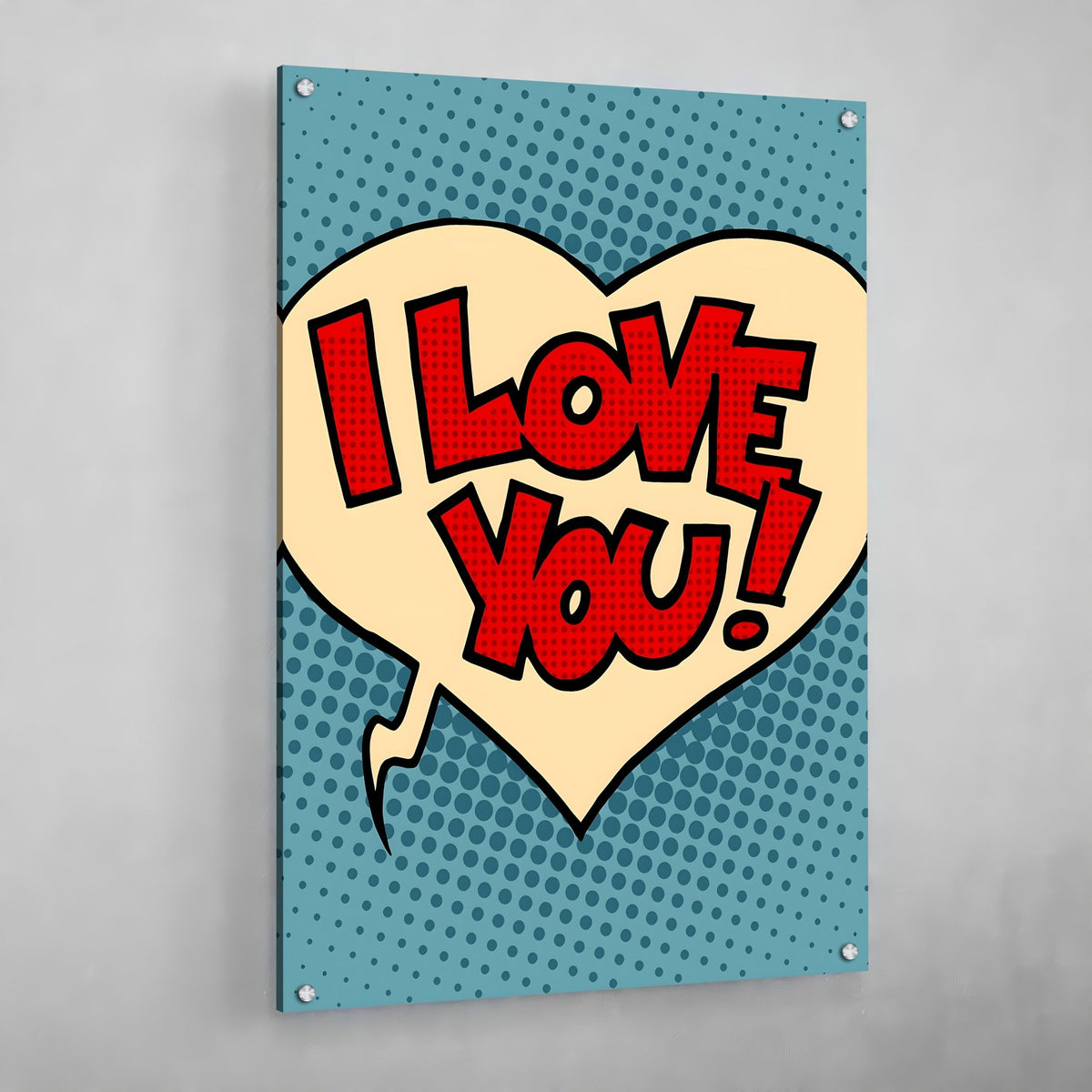 I Love You Pop Art Canvas - The Trendy Art