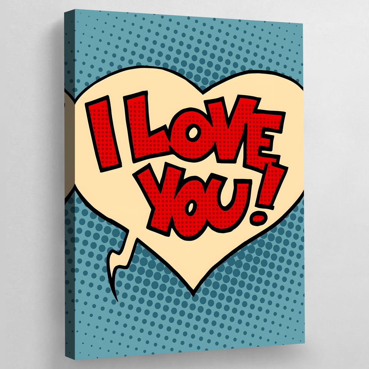 I Love You Pop Art Canvas - The Trendy Art