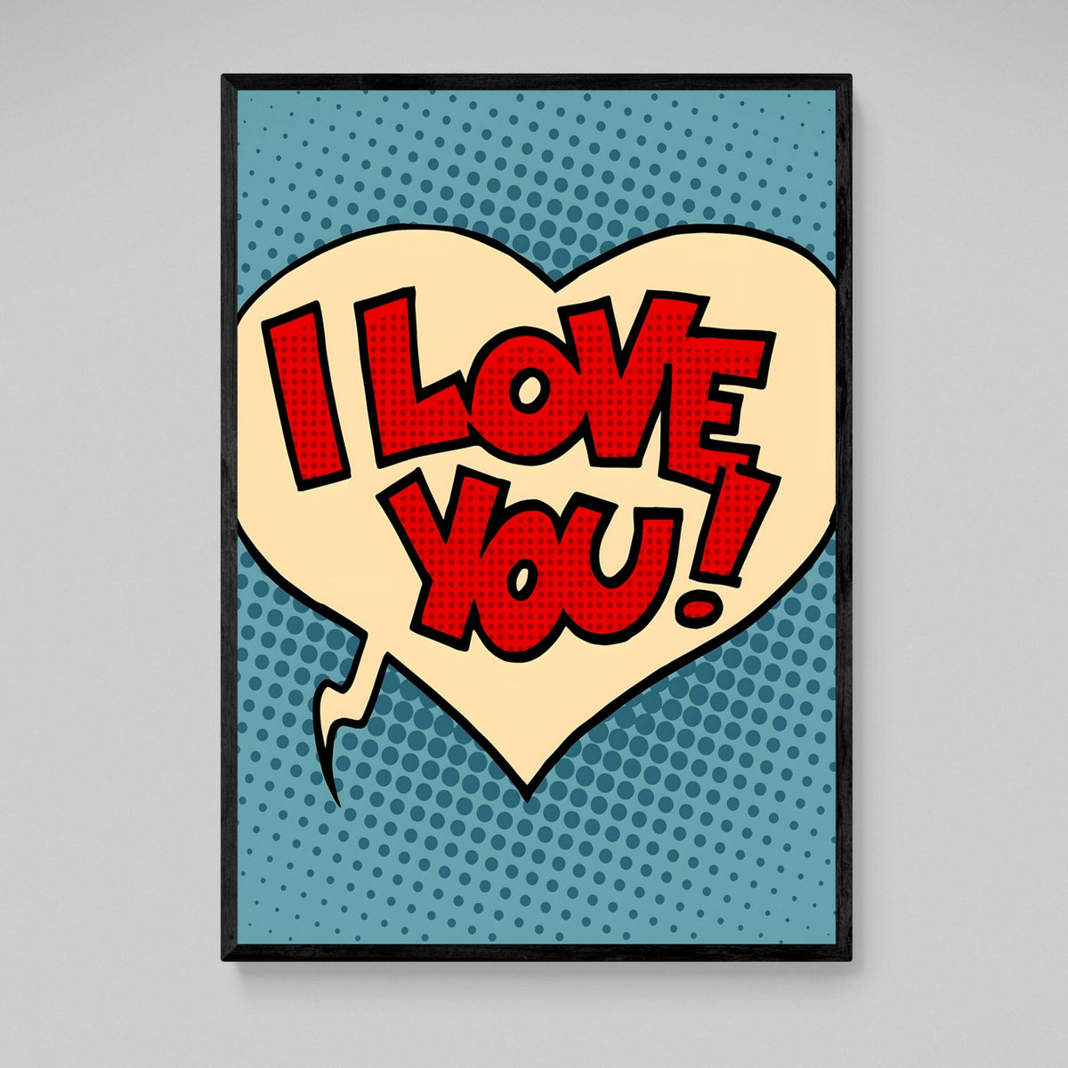I Love You Pop Art Canvas - The Trendy Art